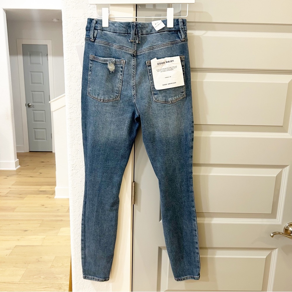 NWT Good American Good Waist Skinny High Rise Jeans - Picture 4 of 9